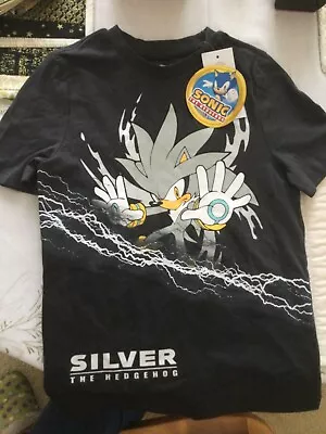 Buy Silver Sonic The Hedgehog T Shirt Kids. Years 4-5 • 12£