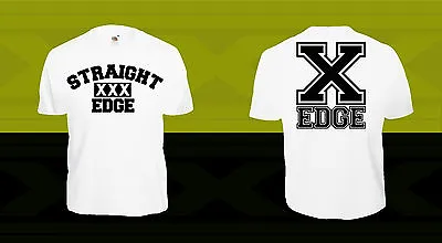 Buy STRAIGHT EDGE T-Shirt SXE XXX Ccc Hardcore Punk Minor Threat HC Black Flag Vegan • 12.96£