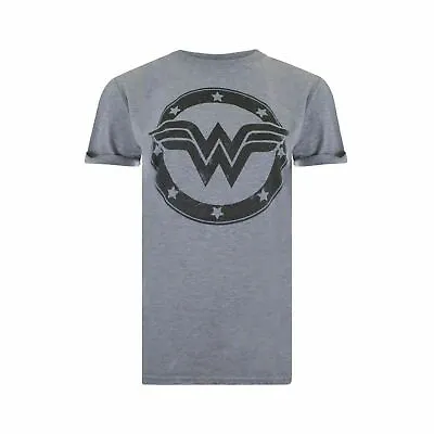 Buy Official DC Comics Ladies Wonder Woman Logo  T-shirt Grey Sizes S - XL • 13.99£