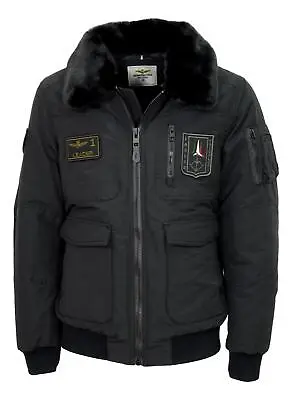 Buy Aeronautica Militare Jacket Padded Pilot AB2106 Arrows Tricolour Black • 318.92£