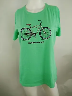 Buy Life Is Good Women S/S Crusher Lite Tee Mobile Device Bike Green Medium 78412 • 27£