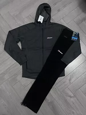 Buy Mens Berghaus Tracksuit Black/grey  Zip Hooded Jacket & Pants Medium Bnwt £130 • 130£