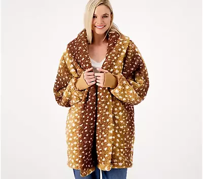 Buy NEW BumbleBella By Jill Martin Womens Petite Jacket PXL/1X Sherpa SnwLprd • 28.81£