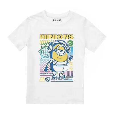 Buy Minions Boys T-Shirt Party Poster Top Tee 3-13 Years Official • 11.99£