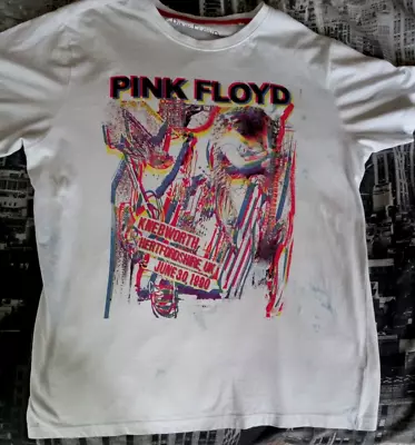 Buy Pink Floyd - Knebworth 1990 White(blue Splashes)t Shirt(l)44  Chest P.f Official • 7.99£