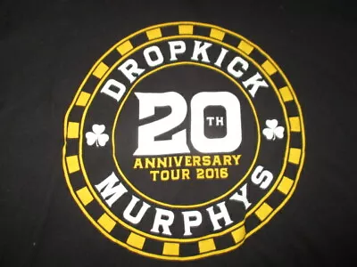 Buy 2016 DROPKICK MURPHYS  20th Anniversary Est 1996  Concert Tour (LG) T-Shirt • 38.01£