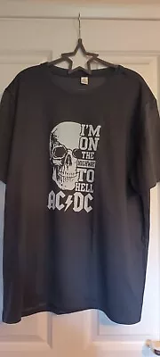 Buy ACDC, Heavy Metal Band, I'm On The Highway To Hell, Grey And White T Shirt XL  • 11.99£