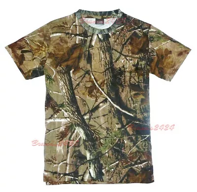 Buy HUNTERS T-SHIRT Mens Big Sizes S-8XL Oak Tree Camo Cotton Fishing Hunting Top • 9.90£