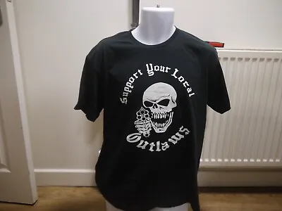 Buy Official Support Your Local OUTLAWS MC SYLO T-SHIRT UNISEX SIZE LARGE Biker 1%ER • 23.50£