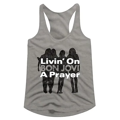Buy Bon Jovi Living On A Prayer Women's Tank Top Rock Band Tour Merch Silhouette • 23.54£