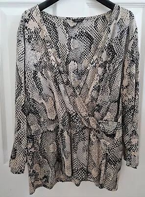 Buy M&Co Snake Print Top Size 18 Worn Once • 6£