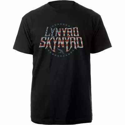 Buy LYNYRD SKYNYRD - Official Unisex T- Shirt -  Stars & Stripes - Black Cotton • 16.99£
