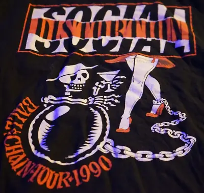 Buy Social Distortion Ball & Chain Tour 1990 Vintage Band Tee Shirt Large Near Mint • 37.87£