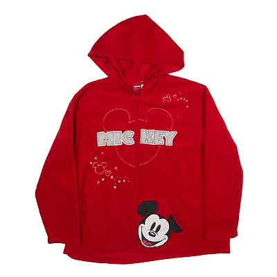 Buy DISNEY Mickey Mouse Hoodie Red Full Zip Womens 2XL • 22.99£