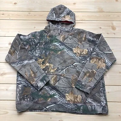 Buy Realtree Camouflage Green Long Sleeve Pockets Pullover Hoodie Women's Size L • 21.21£