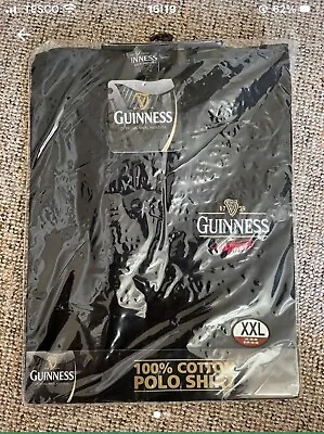 Buy New  Guinness Black Polo Shirt 2XL NEW WITH TAGS • 25£