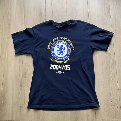 Buy Umbro Chelsea FC 2004-2005 04/05 Premier League Champions T Shirt Size Medium • 9.99£