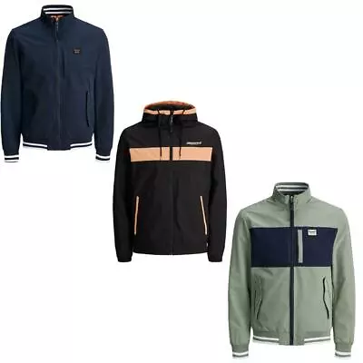 Buy Men's Jack And Jones Waterproof Jacket Men Lightweight Outwear Zip Coat S - 2XL • 24.99£