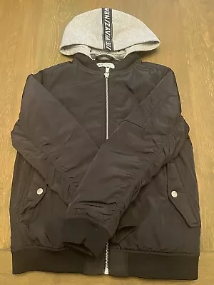 Buy Boys Coat Age 8-10 Years H&m Hooded Light Bomber Jacket Zip  • 9£