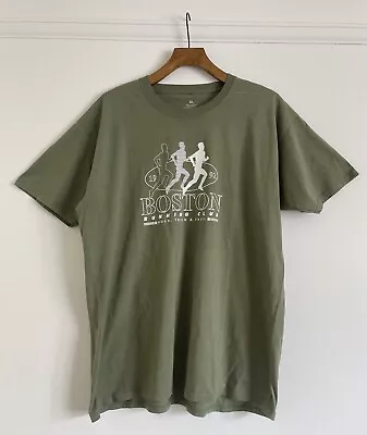 Buy Men’s Khaki Boston Running Club T-Shirt Size XL • 10£