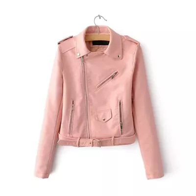 Buy Womens Leather Jacket Slim Fit Designer Coat Genuine Leather Top Motorcycle • 24.83£