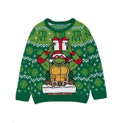 Buy Teenage Mutant Ninja Turtles Boys Knitted Christmas Jumper NS7360 • 37.29£