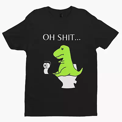 Buy T Rex Toilet T-Shirt - Adult Humour Swear Funny Film TV Comedy Cartoon Dinosaur • 10.79£