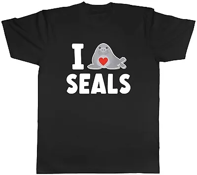 Buy Love Seals Mens T-Shirt Seal Heart Flippers Lover Unisex Tee Gift • 8.99£