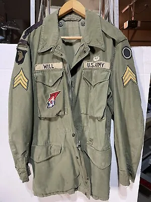 Buy Vintage Vietnam/ Korean M-51 Field Jacket Airborne, Imjin Scouts, Sgt Patches • 132.61£