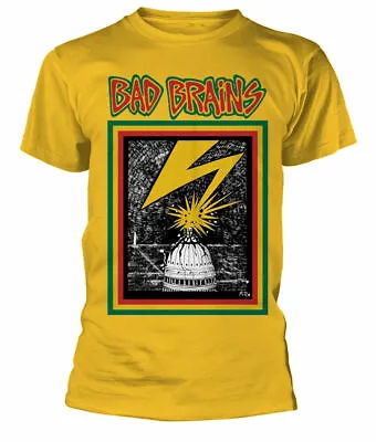 Buy Official Bad Brains T Shirt Yellow Album Logo Mens Metal Hardcore Punk Rock New • 16.28£