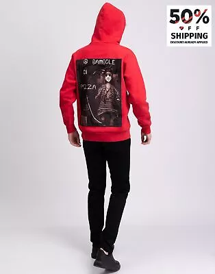 Buy RRP €170 BASTILLE Pullover Hoodie Size XL Red Patched Back Made In Italy • 39.99£