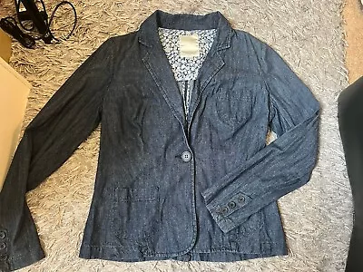 Buy Ladies Jacket Denim Blazer Style Size 10 • 4£