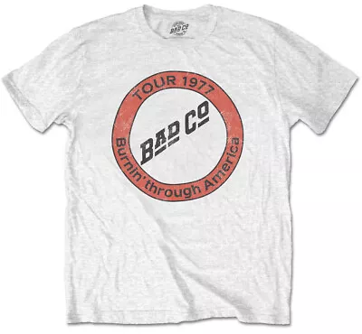 Buy Bad Company Burnin Through America White T-Shirt OFFICIAL • 15.19£