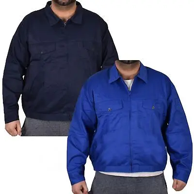 Buy Mens Work Jacket Heavy Duty Security Builder Industrial Uniform Full Zip Up Coat • 6.99£