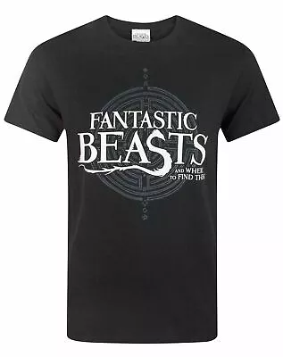 Buy Fantastic Beasts And Where To Find Them Black Short Sleeved T-Shirt (Mens) • 14.99£