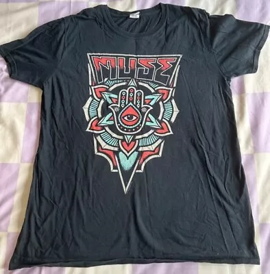 Buy Muse T Shirt 2017 Tour Rock Band Merch Tee Size Large Matt Bellamy Black • 16.30£
