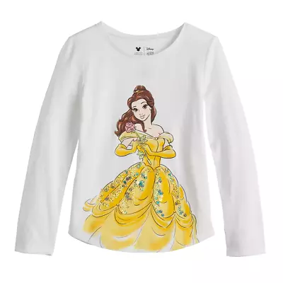 Buy Disney Princess Girls Size 4 Belle Beauty And The Beast Graphic Tee Retail $22 • 11.83£