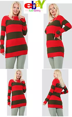 Buy Women's Stripe Halloween Knitted Jumper Christmas Knitwear Very Soft Stretchy • 12.95£