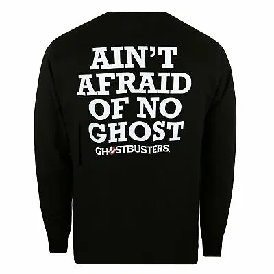 Buy Ghostbusters Mens T-shirt Ain't Afraid Of No Ghost Long Sleeve Official • 10.50£