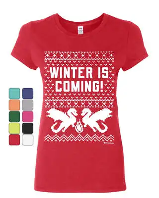 Buy Winter Is Coming Parody Women's T-Shirt Ugly Sweatshirt Christmas • 24.58£