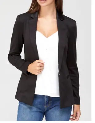 Buy V By Very Womens Value Ponte Smart Jacket/Blazer Black Size UK18 BNWT Free P&P • 12.49£