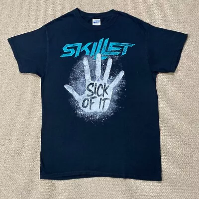 Buy Skillet T Shirt Mens Medium Slim Fit Black Sick Of It Rock Band Gildan • 14.99£