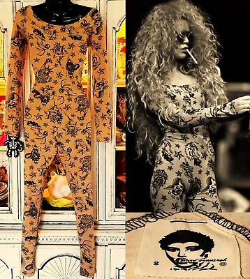 Buy Vintage Betsey Johnson 80s Punk Label Mark Mahoney Tattoo Catsuit Dress Jumpsuit • 377.99£