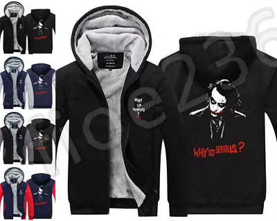 Buy The Dark Knight Joker Hooded Sweater Winter Sweatshirt Zipper Jacket Coat Tops • 47.39£