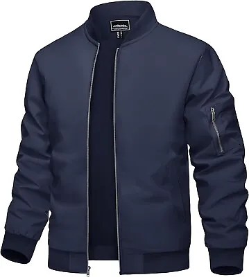 Buy MEN'S TACVASEN Lightweight Jacket Thin Sportwear Bomber Jacket.NAVY.L.NEW+TAGS. • 23£