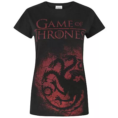 Buy Game Of Thrones Womens/Ladies House Targaryen T-Shirt NS5235 • 15.47£