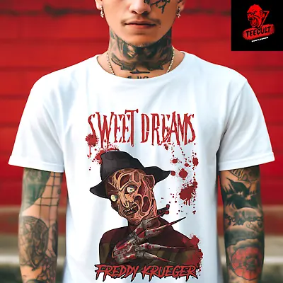 Buy Freddy Krueger  Sweet Dreams  Horror Movie Halloween Unisex T-Shirt S–3XL 🎃 • 24.02£