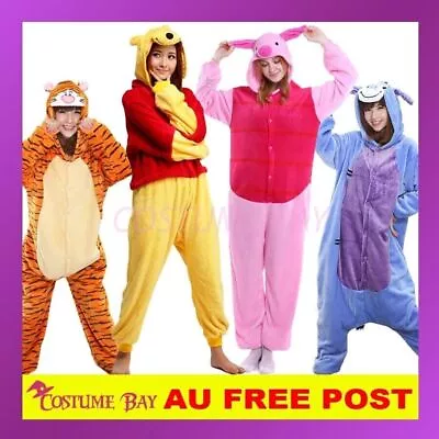 Buy Winnie The Pooh Piglet Onesie Animal Kigurumi Pajamas Pyjamas Sleepwear Costume • 28.74£