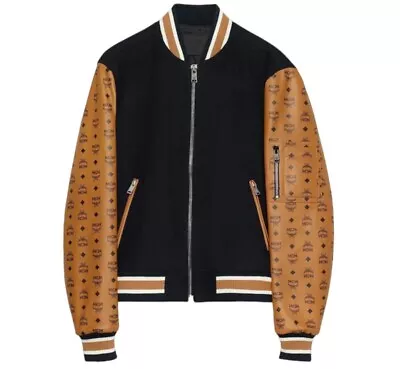 Buy Men Letterman Bomber Jacket | Baseball Stadium MC Wool Striped Varsity Jacket | • 91.09£