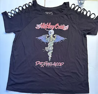 Buy Motley Crue Dr. Feelgood Graphic Band T Shirt Concert Shredded Distressed XXL • 33.07£